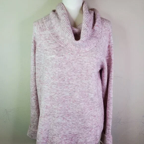 Style & Co. Womens Pink Blush Cowlneck Sweater PL - Picture 4 of 10